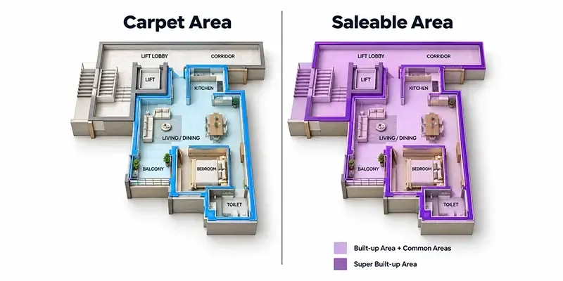 How Saleable Area Differs from Other Terms